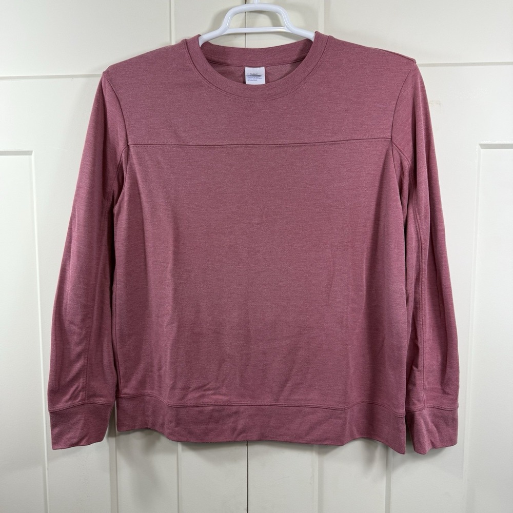Stars Above Pajama Top Women's Medium Knit Long Sleeve Red Soft Comfortable